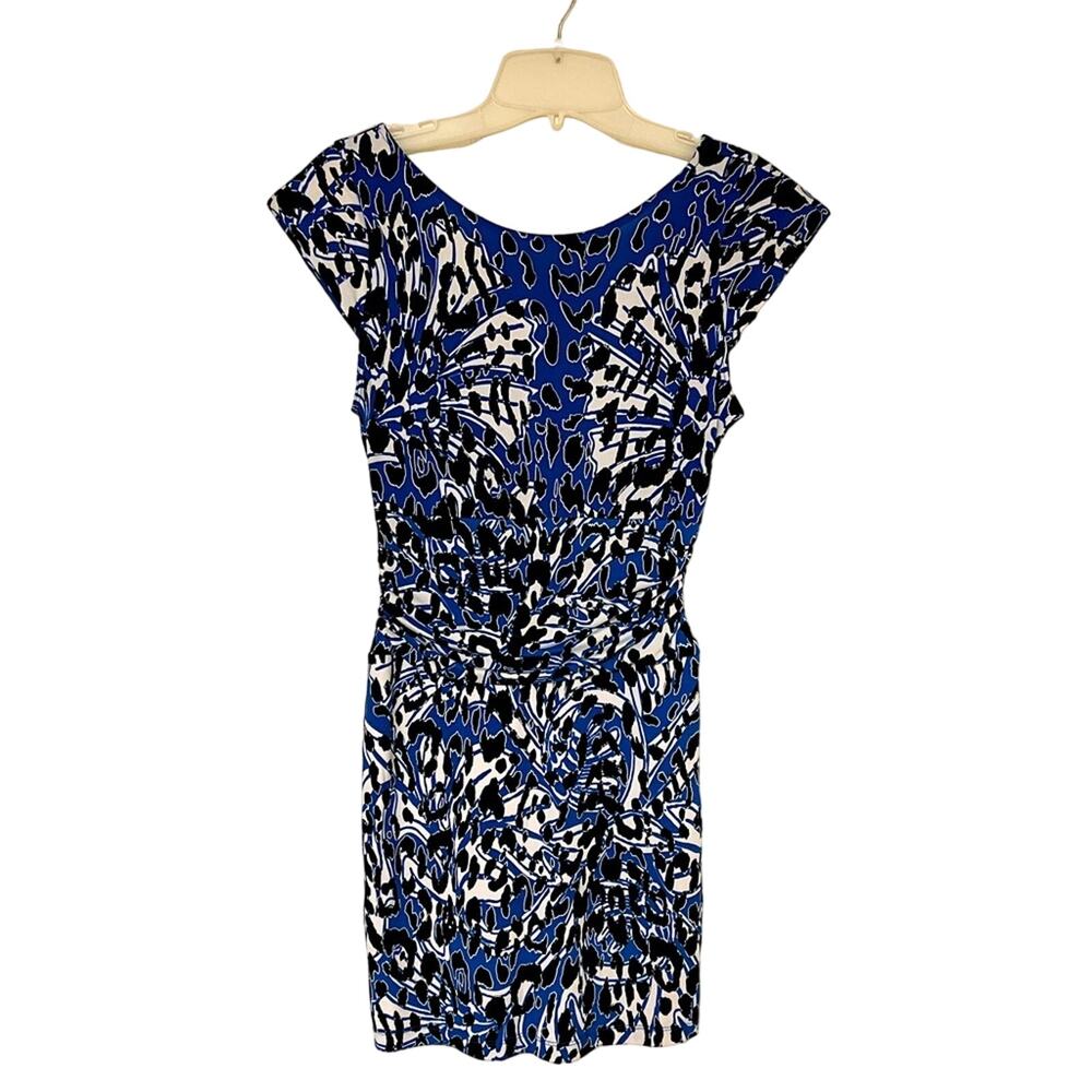 Forever 21 Mini Dress Leopard Print Blue & Black Small